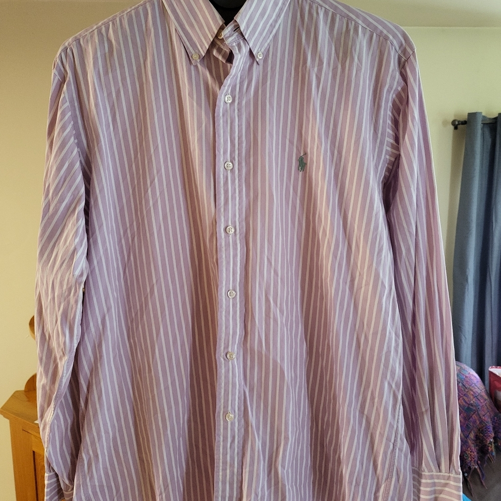 Ralph Lauren Men's Pink Button Up Size XL 16 35/36